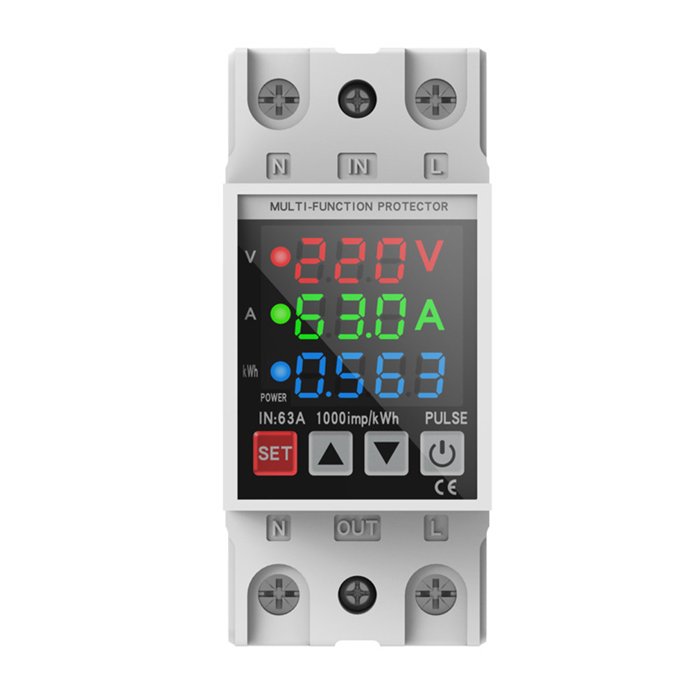Din Rail Circuit Breaker - جهاز حماية رقمي ثلاثي الشاشات للوقت