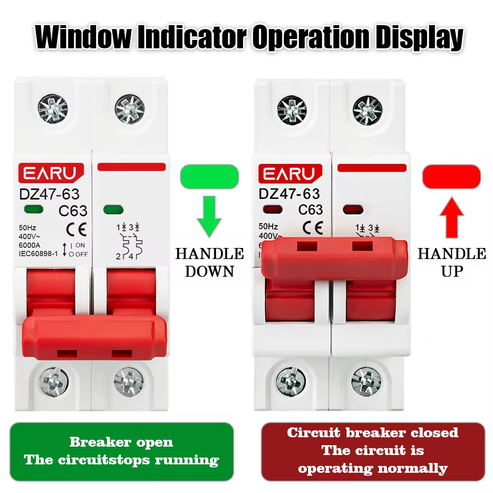 قاطع الدائرة المصغر EARU DZ47  - مراجعة Din Rail Circuit Breaker وسعره