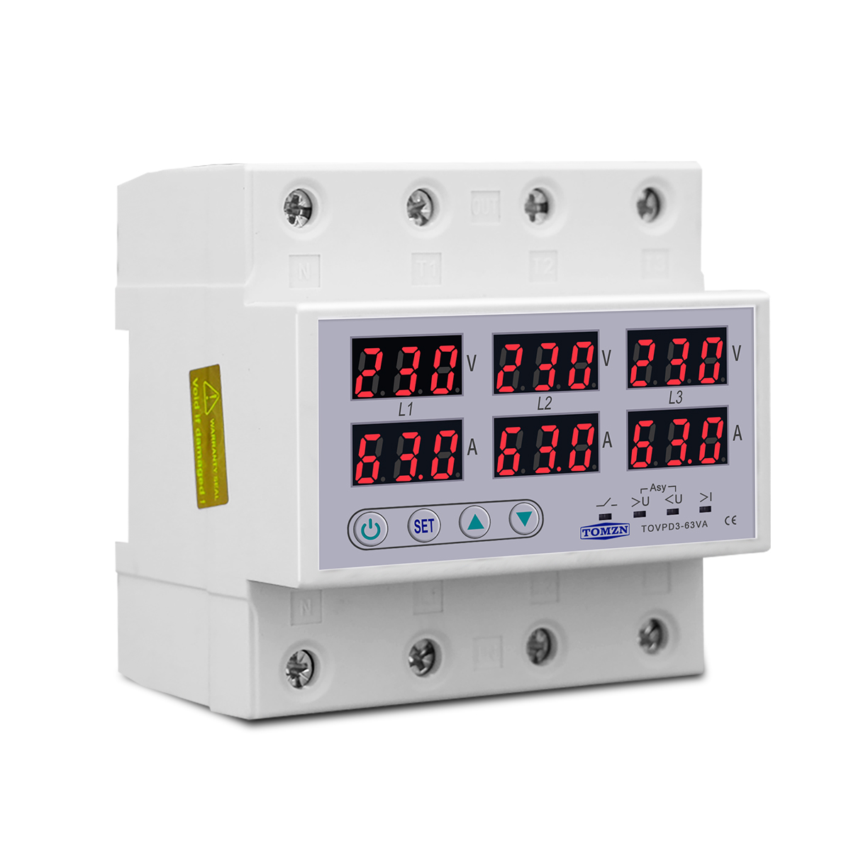 فولتميتر وأميتر ثلاثي الأطوار  - مراجعة Din Rail Circuit Breaker وسعره