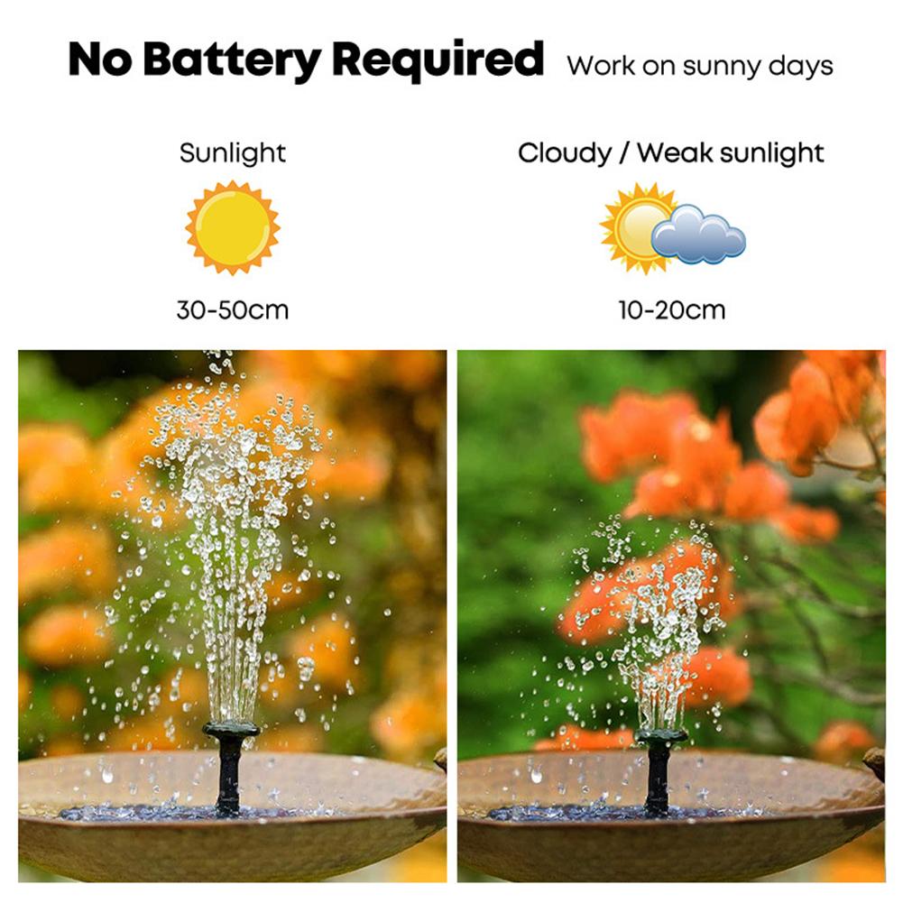 نافورة شمسية خارجية مع 6 فوهات - مراجعة Solar Pool Pump Kit وسعره