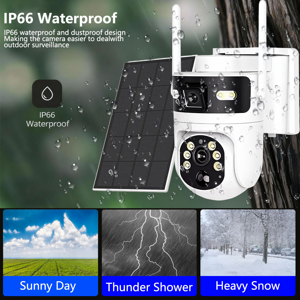 8MP 4K 4G بطاقة SIM PTZ IP كام - مراجعة Solar Panel Tilt Mount وسعره