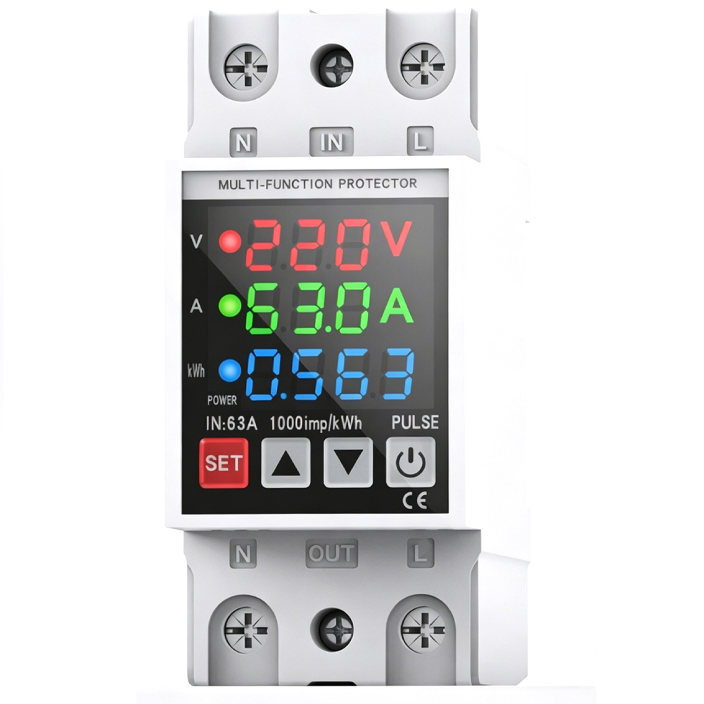 جهاز حماية رقمي ثلاثي الشاشات  - مراجعة Din Rail Circuit Breaker وسعره