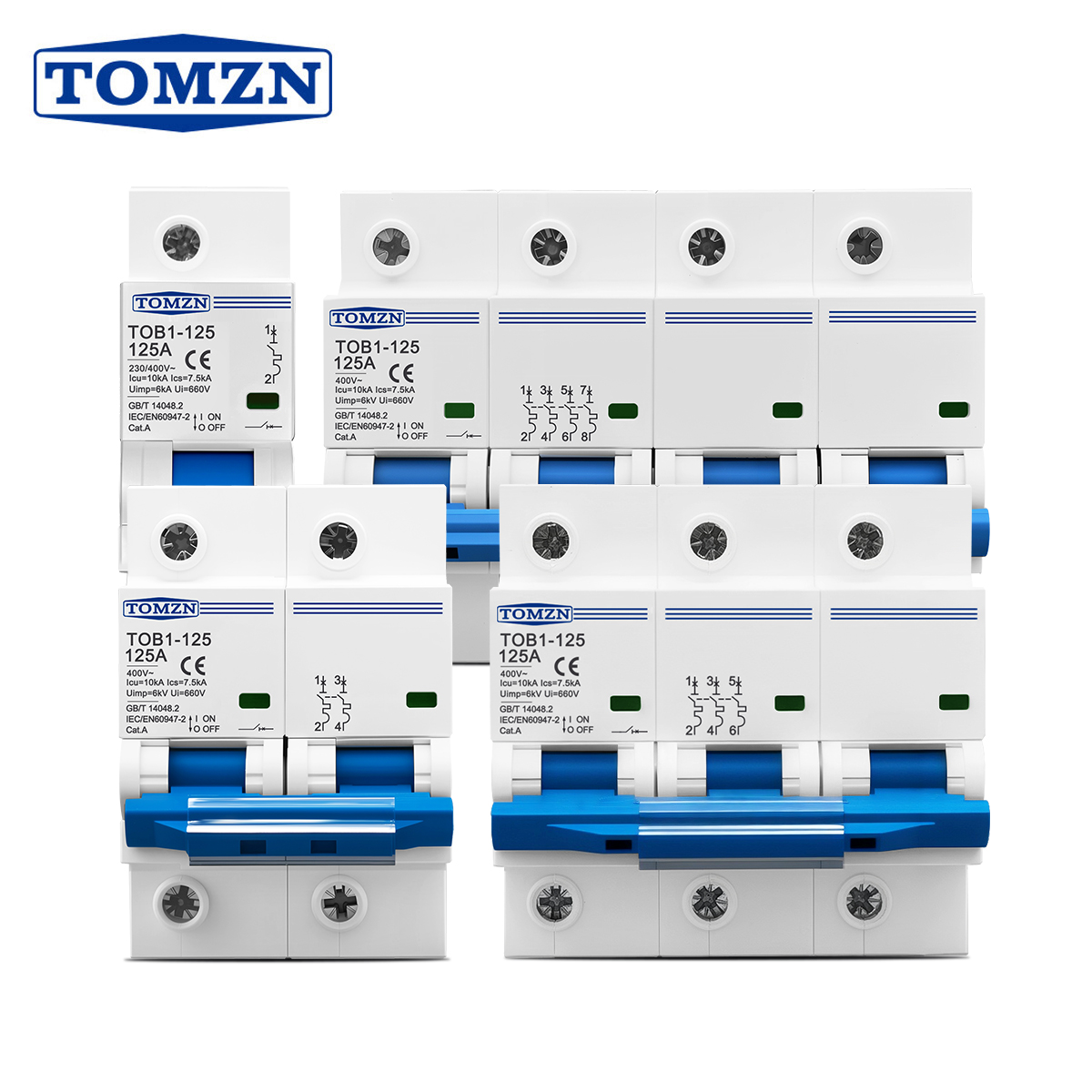 1P 2P 3P 4P 400V AC عالية التي - مراجعة Din Rail Circuit Breaker وسعره