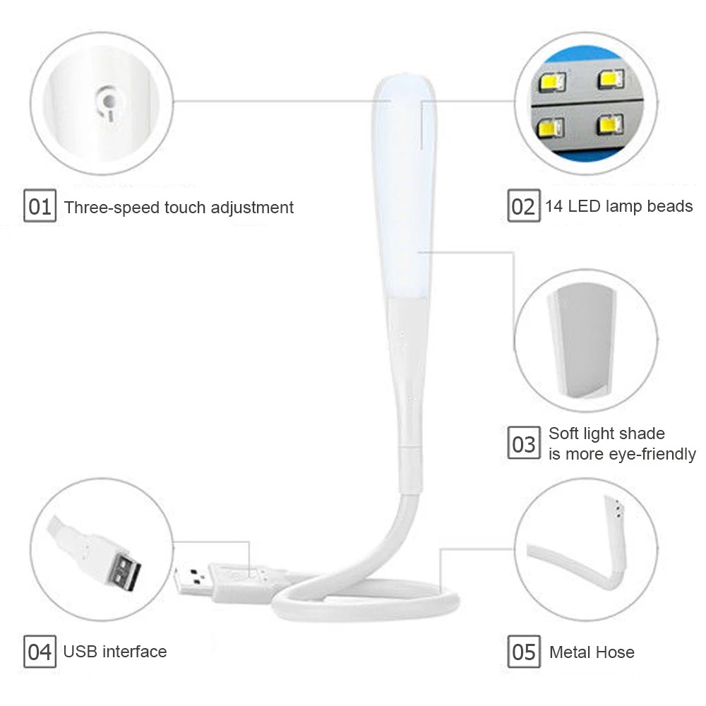 1 قطعة USB صغير محمول مصباح لي - مراجعة Renewable Energy Book وسعره